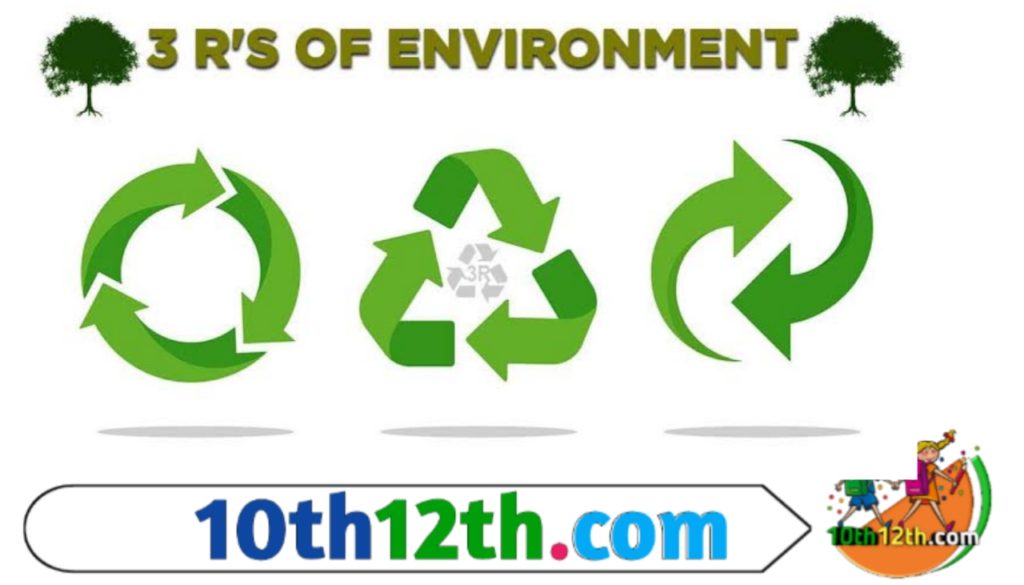 तीन R का मतलब होता है REDUCE(कम उपयोग), RECYCLE(पुन: चक्रण) , REUSE(पुन: उपयोग) । इस नियम का उपयोग करने पर हम पर्यावरण में बढ़ रहे अपशिष्ट को कम कर सकते है और इनसे हो रहे पर्यावरण को नुकसान से भी बचा जा सकता है।